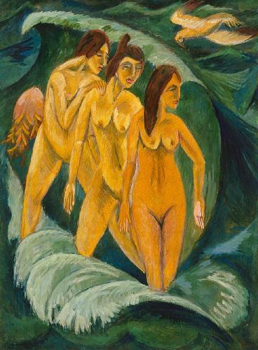 Ernst Ludwig Kirchner Three Bathers oil painting picture